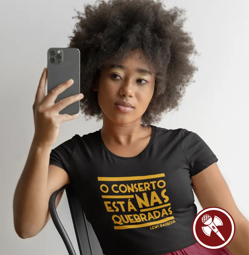 Baby Look Preto - O Conserto está nas Quebradas