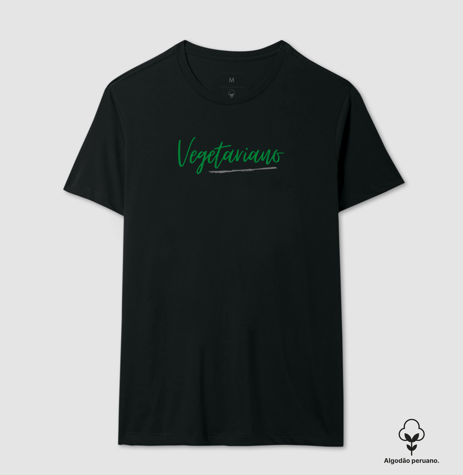 Camiseta Algodão Peruano - VEGETARIANO(A)