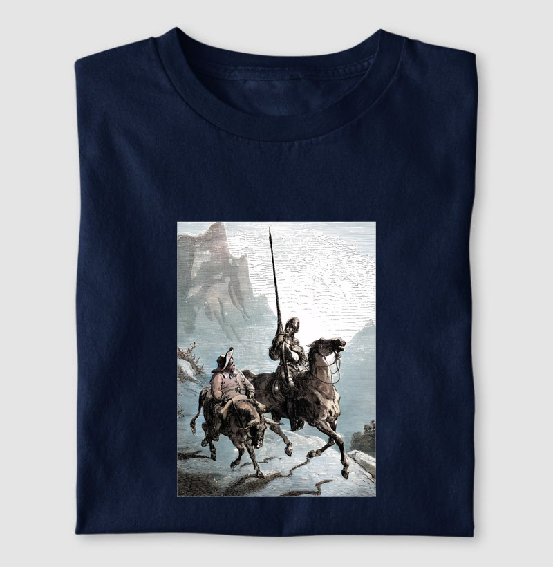 Camiseta Dom Quixote e Sancho (Gustave Doré, 1863)