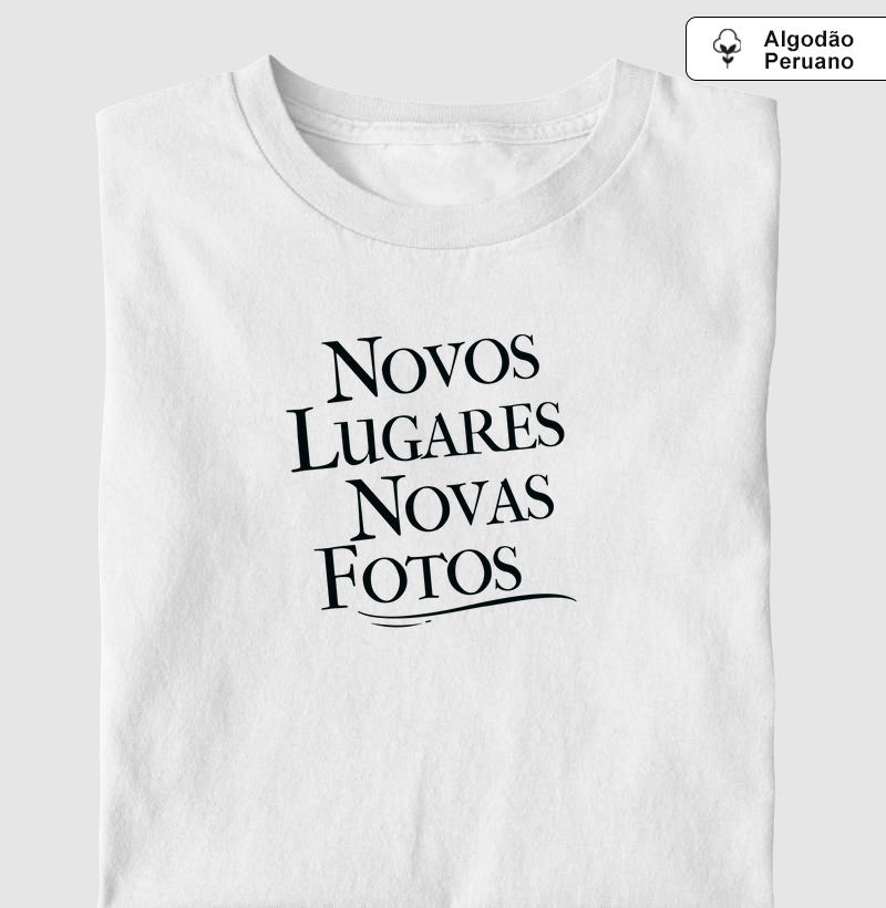 Novos lugares novas fotos - Algodão premium peruano