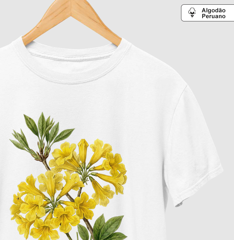 Camiseta Premium Ipê-Amarelo | Coleção Aquarela Nativa