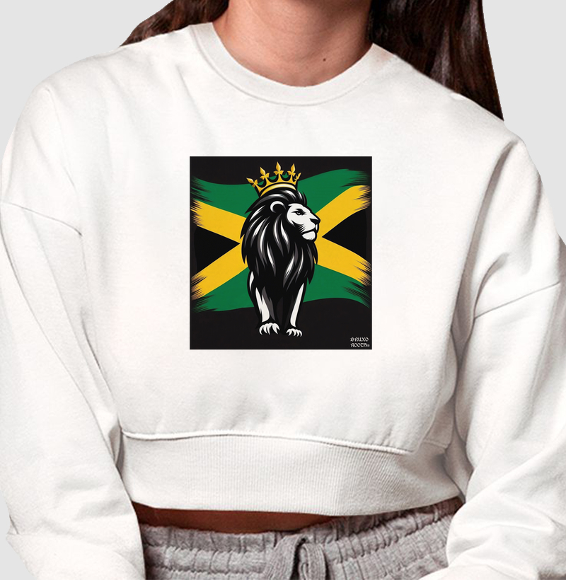 Cropped Moletom Jamaica Lion