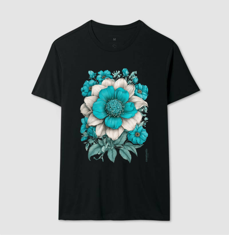 Flor turquesa realista