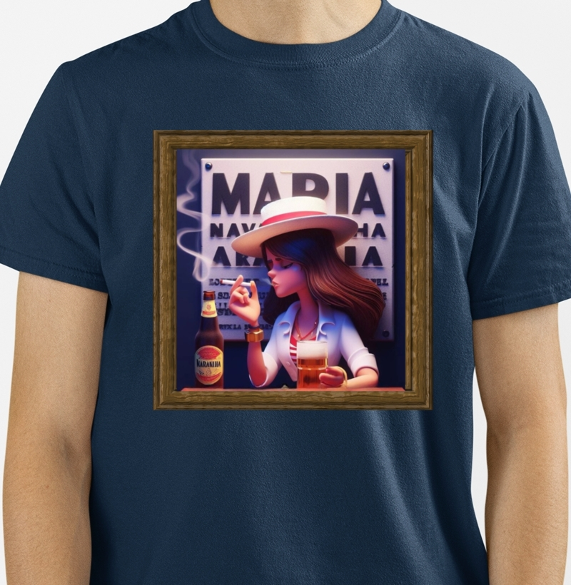 Camiseta 100% Algodão - Dama Maria Navalha