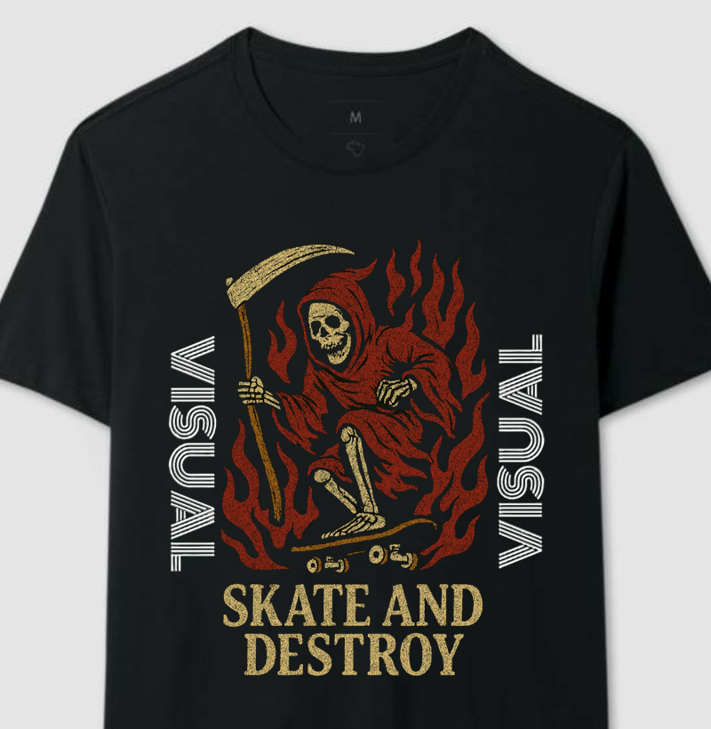 Camiseta Skate And Destroy - Visual