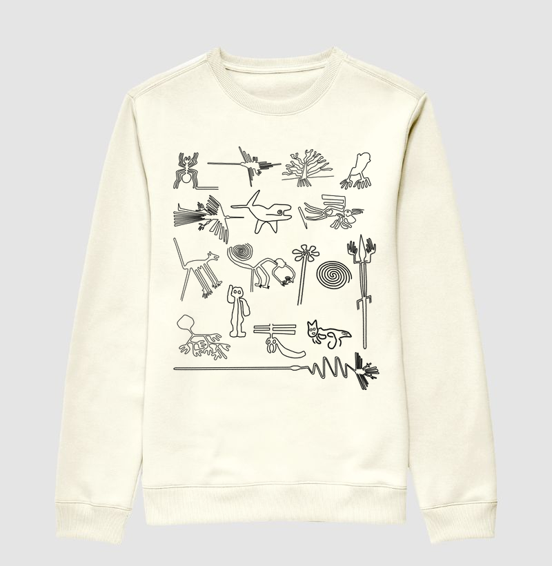 Suéter Moletom Linhas de Nazca