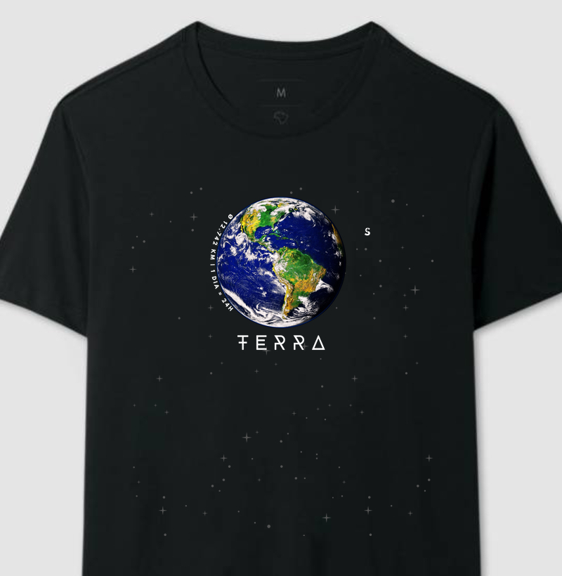 Terra, o Berço da Vida. Camiseta Supernova Estampada 