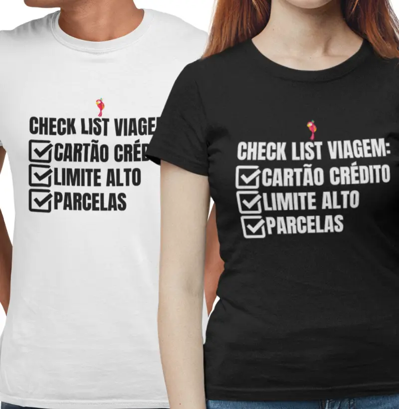 Camiseta Check List Viagem