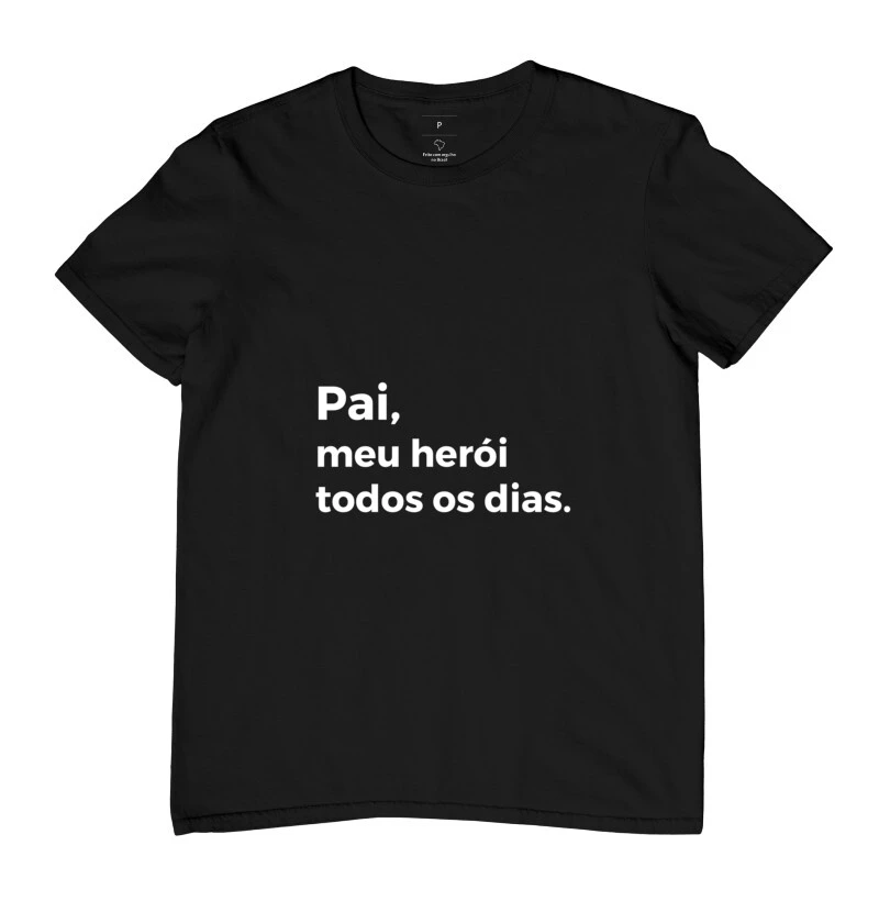 Camiseta pai meu herói