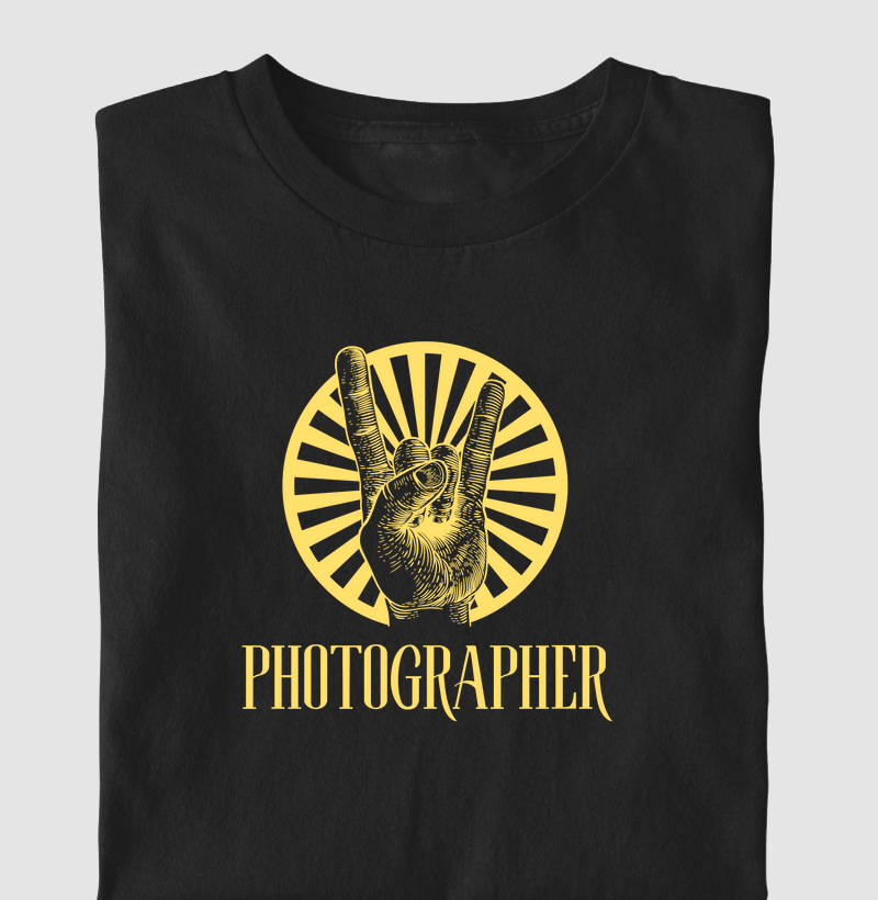 Camisetas / Sou Instinto Criativo / Photographer Mão Rock Roll