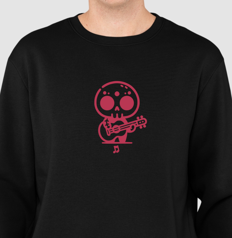 Caveira Mariachi: Moletom Slim - Estilo e Música para Seu Look