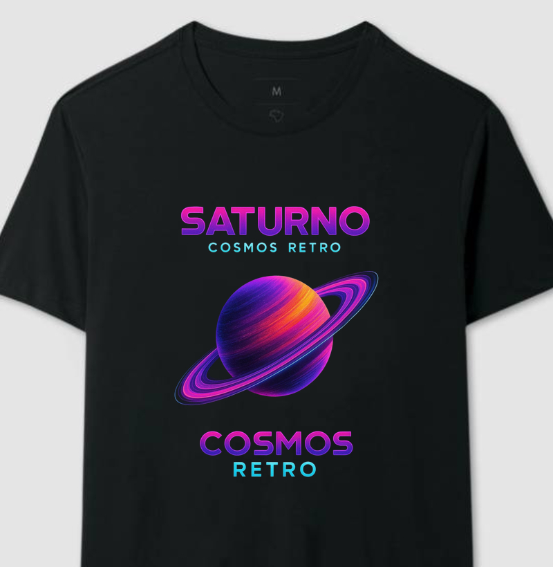 Saturno Neon – Cosmos Retro 🪐