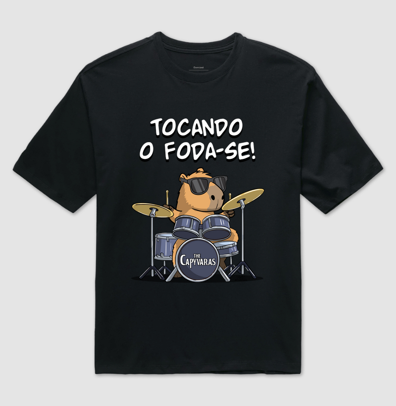 Camiseta Capivara Tocando o Foda-se
