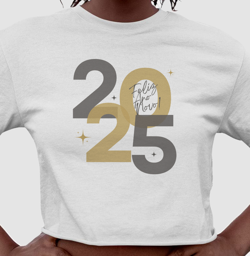 Camiseta cropped 2025 
