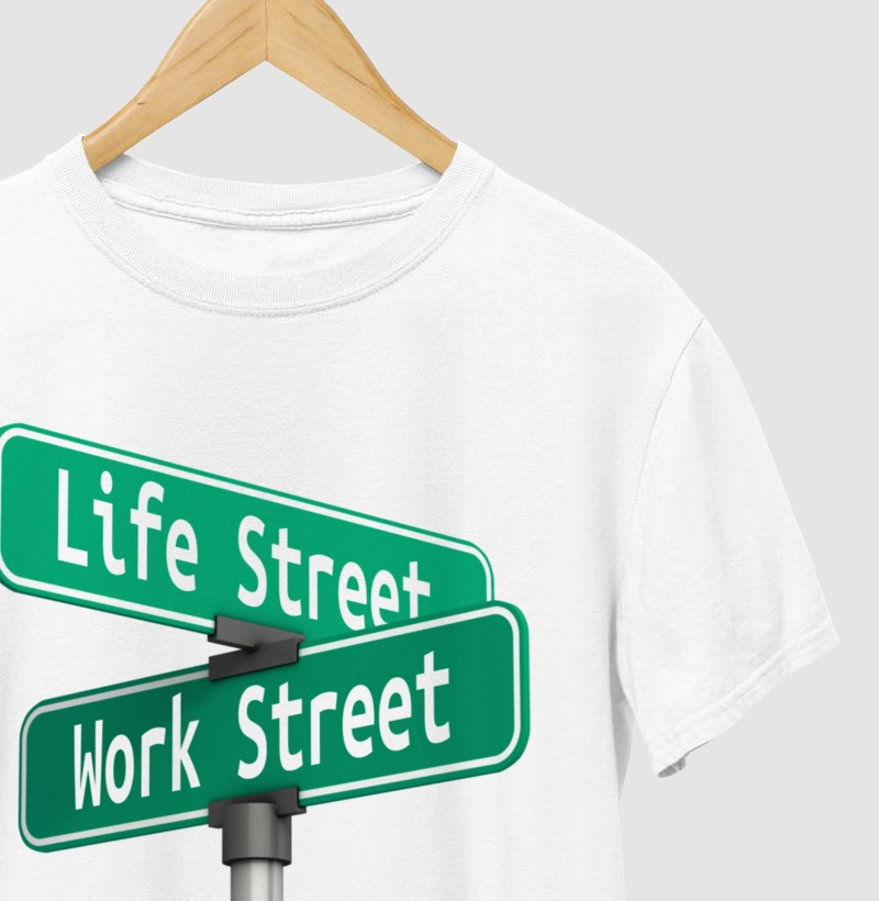 Camiseta Sticker LIFE STREET WORK STREET 