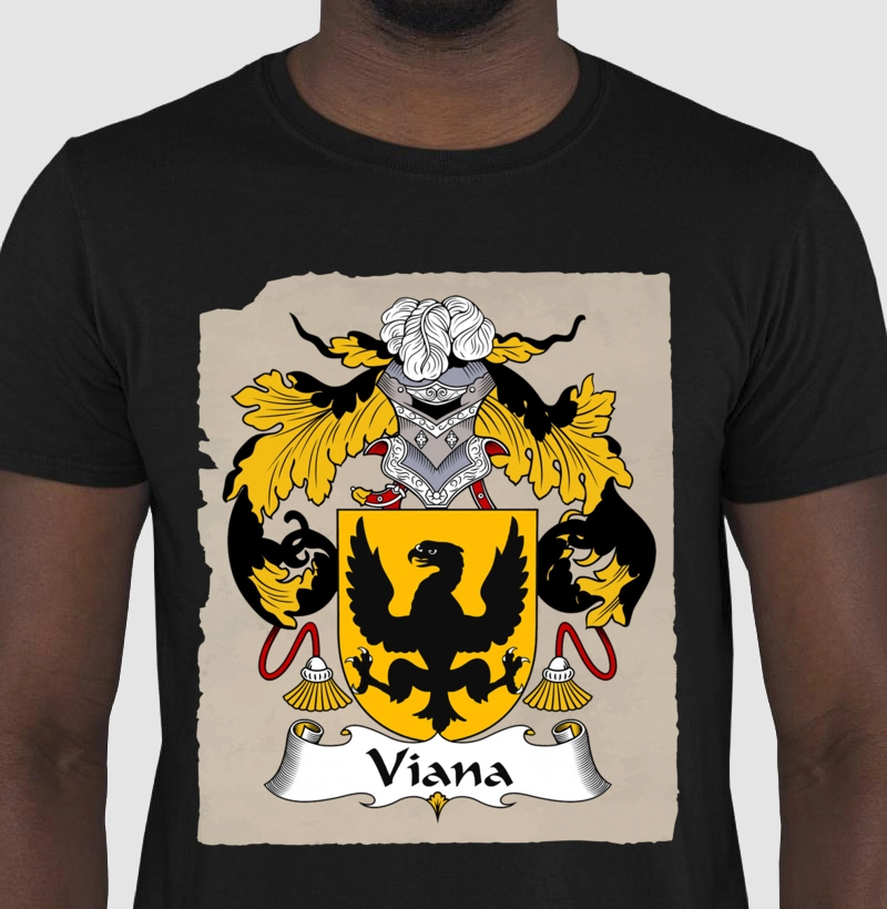 Camiseta Brasão Família Viana Sobrenome Heráldico 