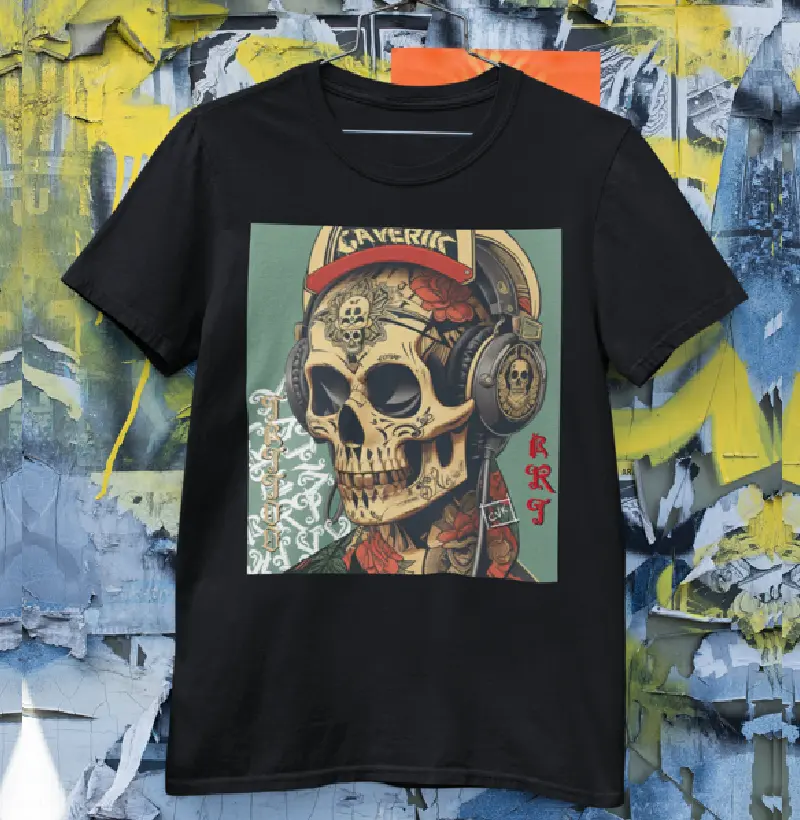Streetwear Skate Skull: Estilo Urbano com Skate e Caveira na Camiseta