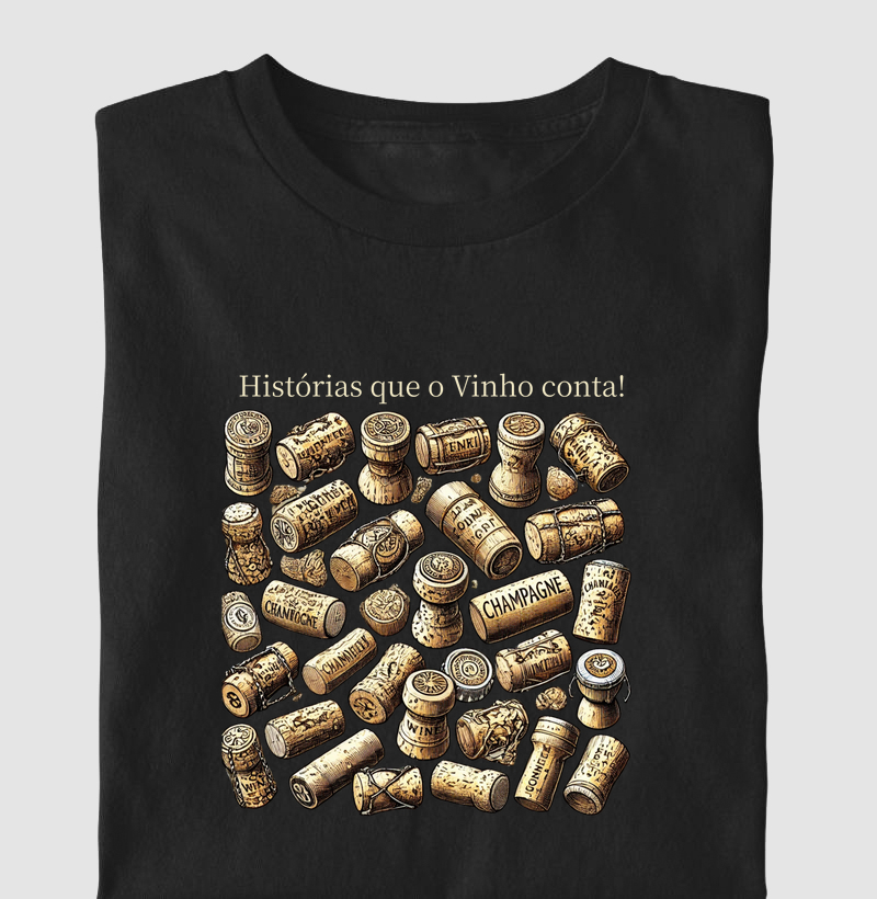 Camiseta Histórias em cada Rolha