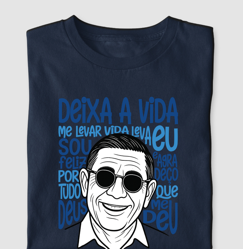Camiseta Zeca Pagodinho “Deixa a Vida Me Levar” - Zirum – 100% Algodão