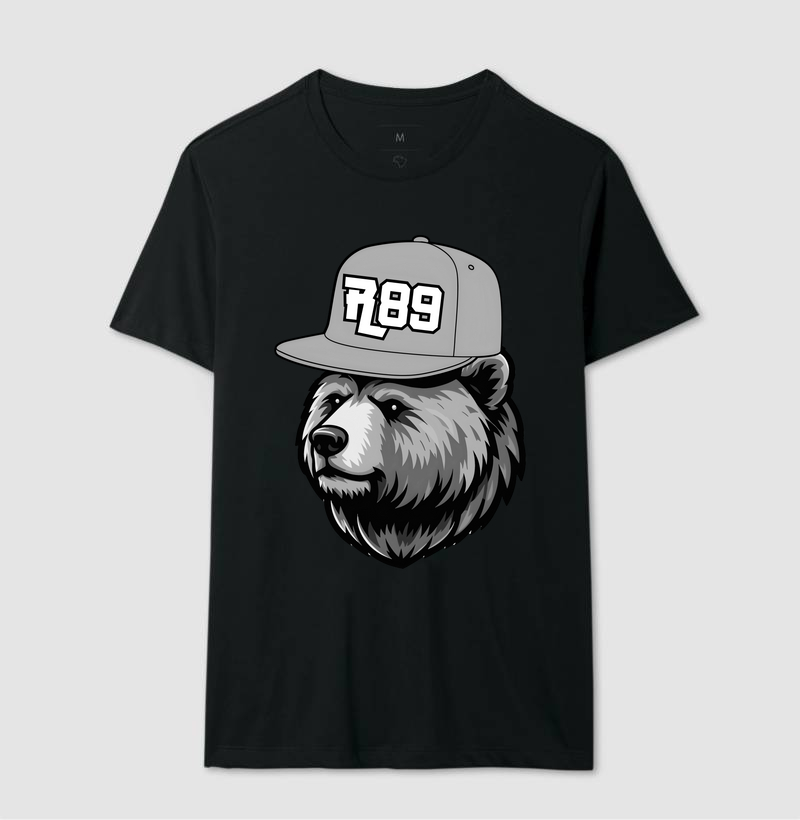 Mascote Ralph - Coleção Big Bear Ralph - Boné Preto e Branco