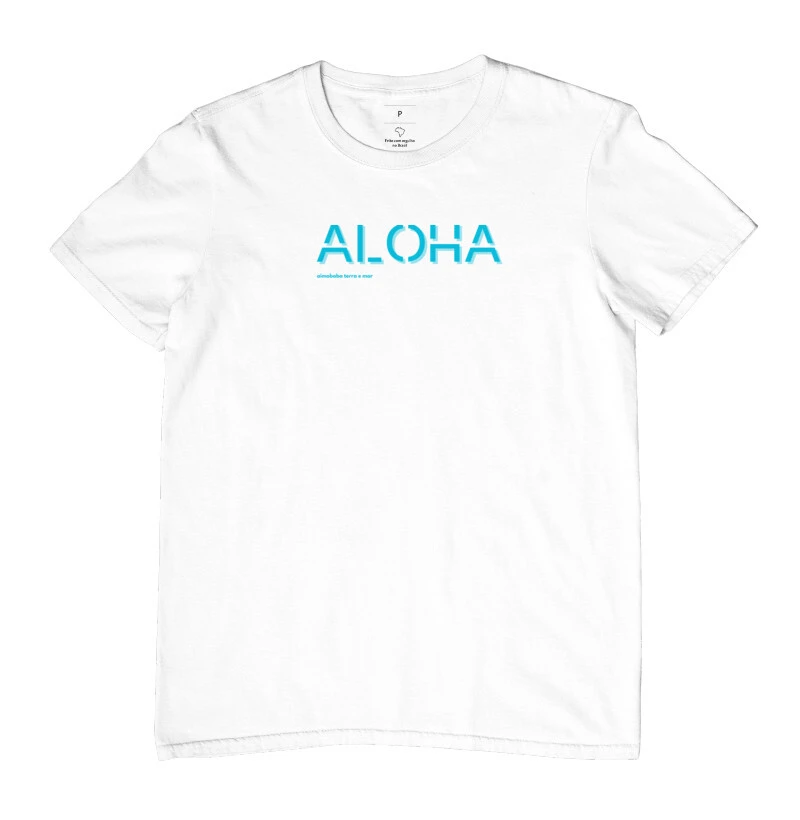 Camiseta Aimobaba Aloha masculina branca