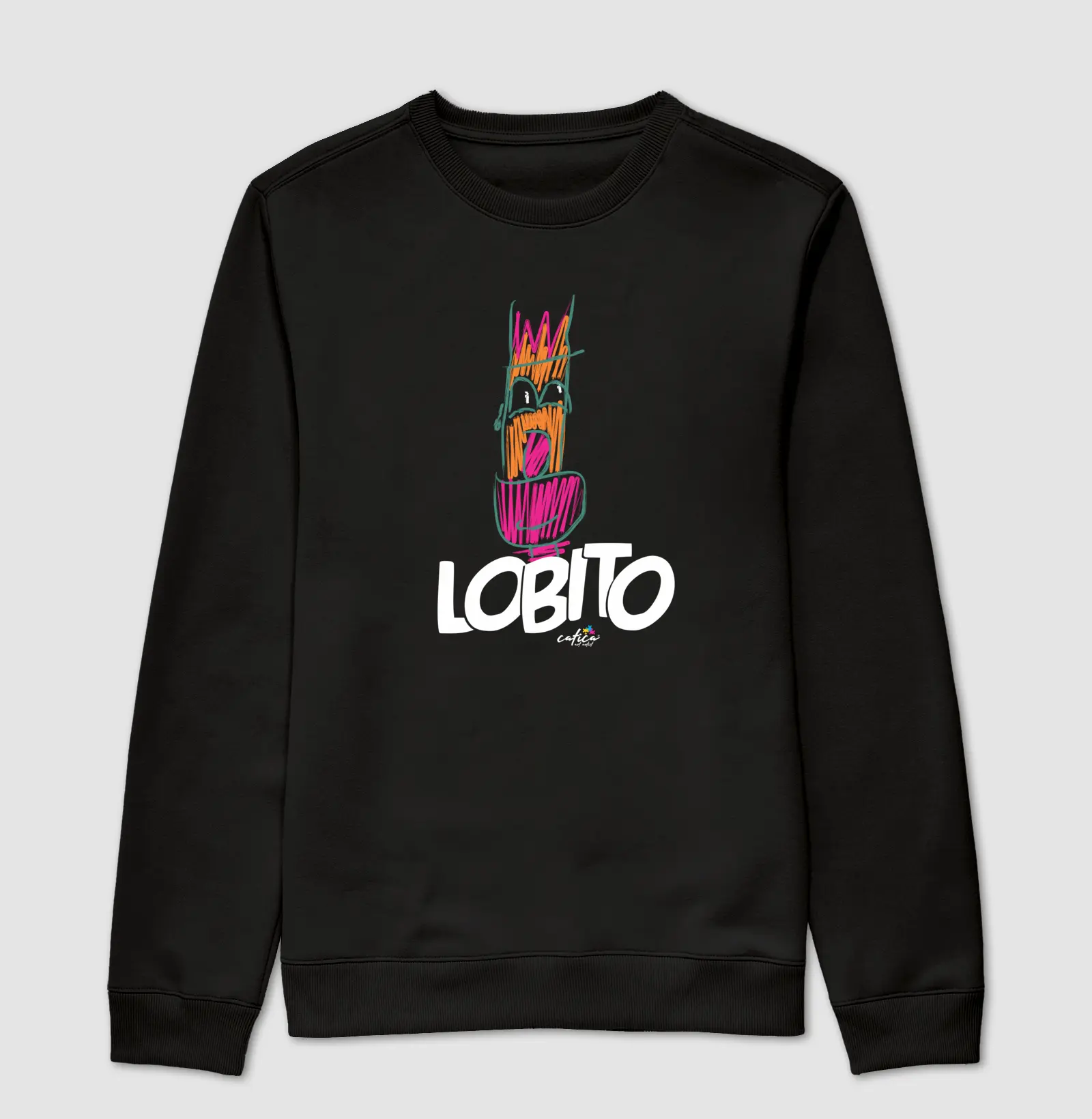 Blusa de Molenton com estampa "Lobito"