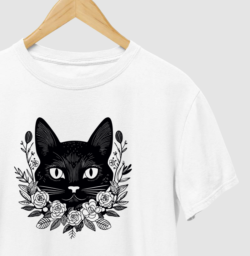 Flores e Felinos Gatinho Preto SKU25053