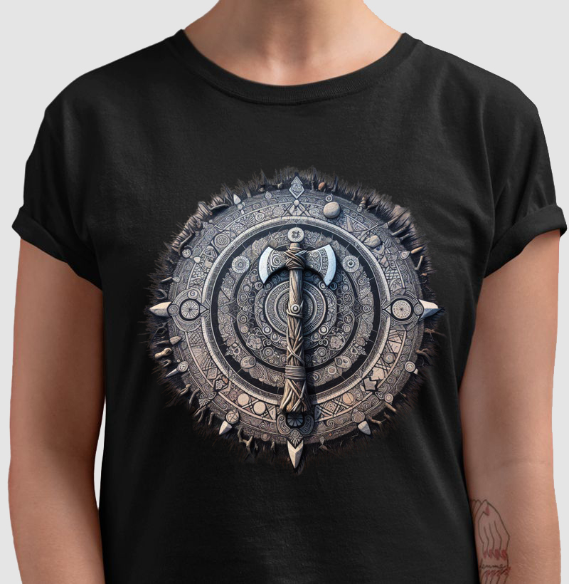 Camisa mandala machado rupestre