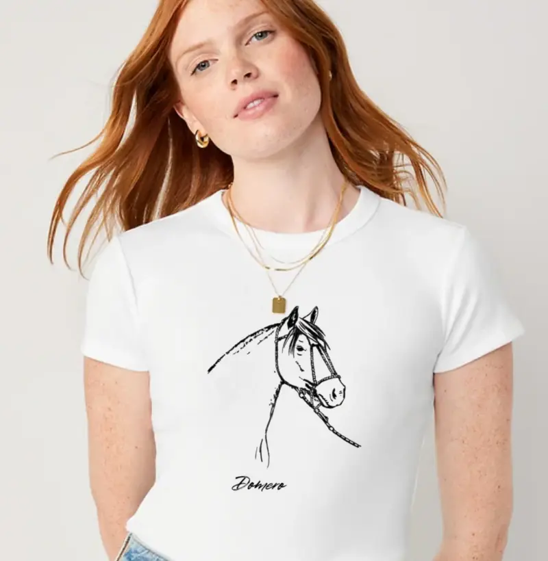 camiseta feminina buçal
