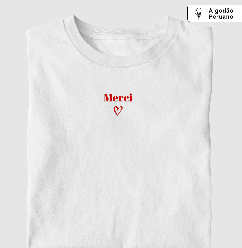 Camiseta Algodão Peruano Merci