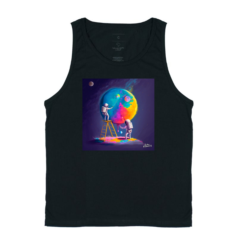 Astronautas Pintando a Lua 