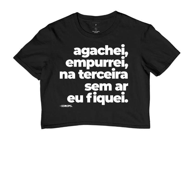 Agachei, empurrei