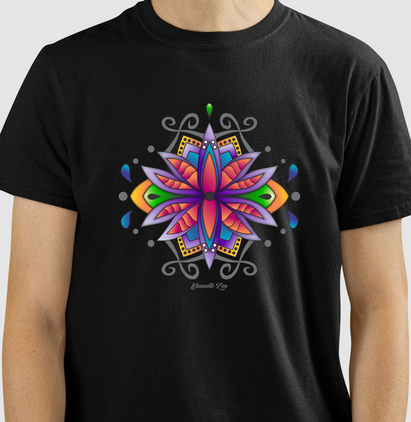 Camiseta Elemento Zen Mandala III Gray