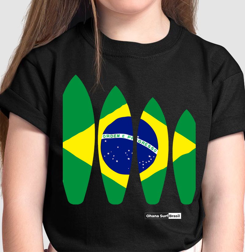 Camiseta Infantil Juvenil Pranchas Brasil