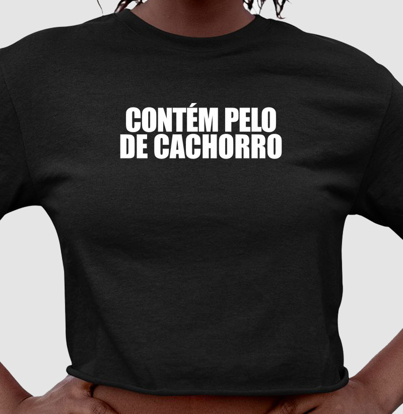 CROPPED CONTEM PELO DE CACHORRO