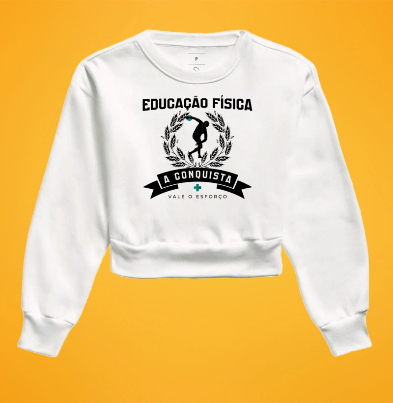 Moletom Cropped Educação Física Conquista