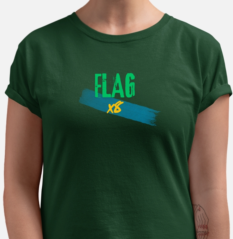 Camiseta algodão  "Flag x8"
