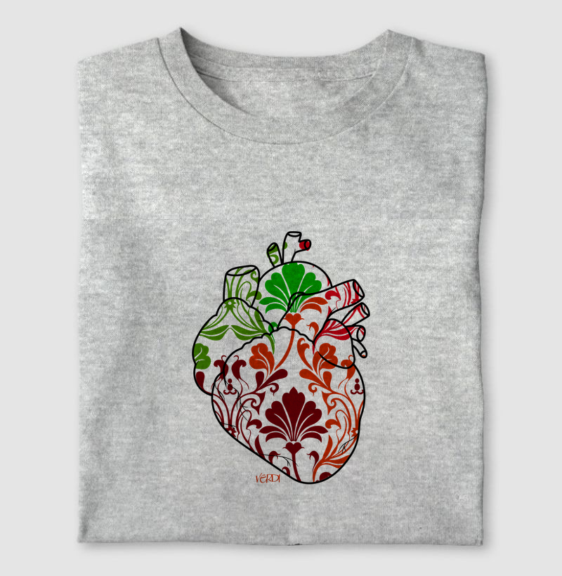 Coração com flores