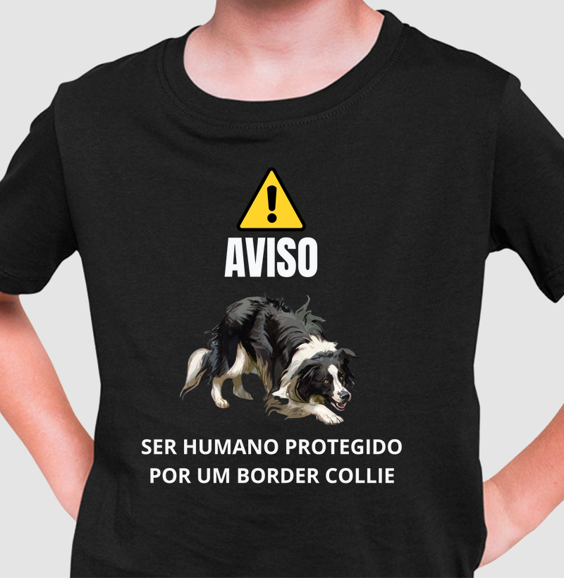 Atenção! Ser humano protegido por um border collie