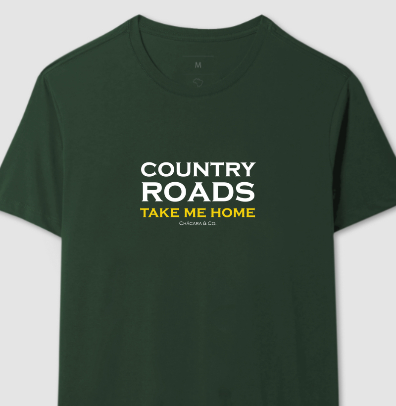 Camiseta masculina - Country roads