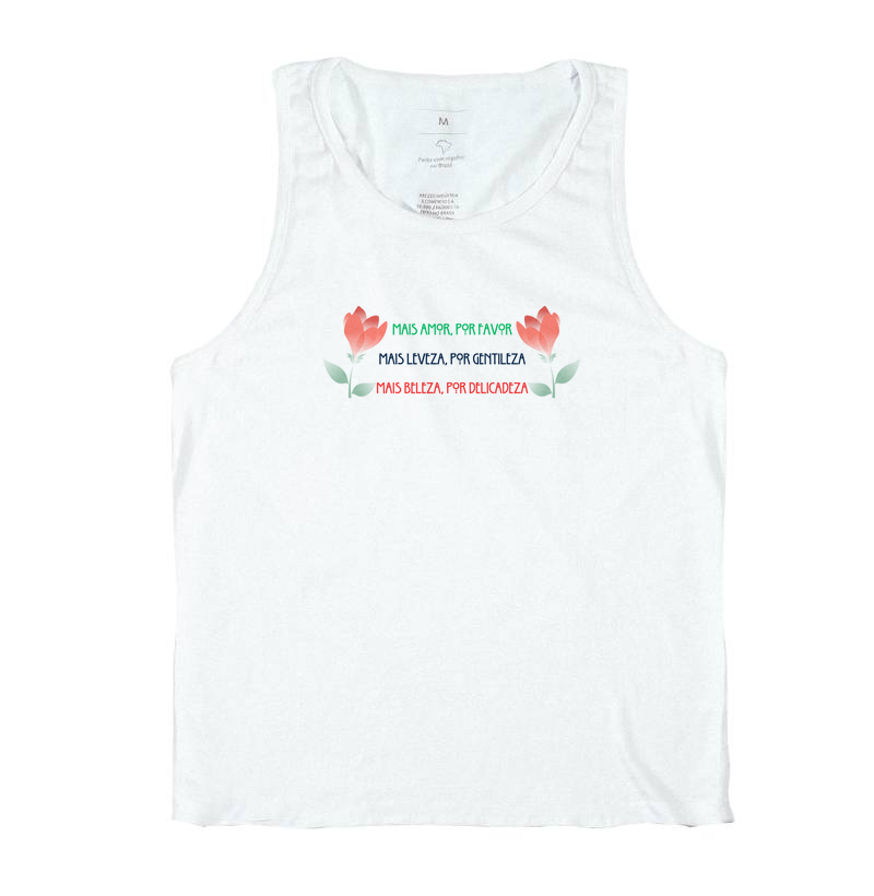 Estampa 2 Rosas Frases - Branco Masc.