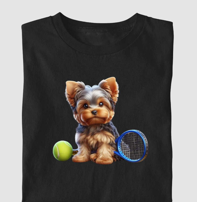 Camiseta Tennis Cute York Dog