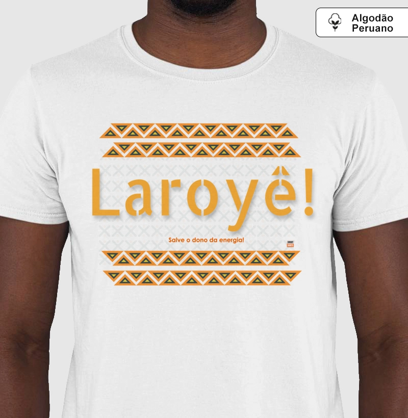 Camiseta Algodão Peruano Laroyê - Exu