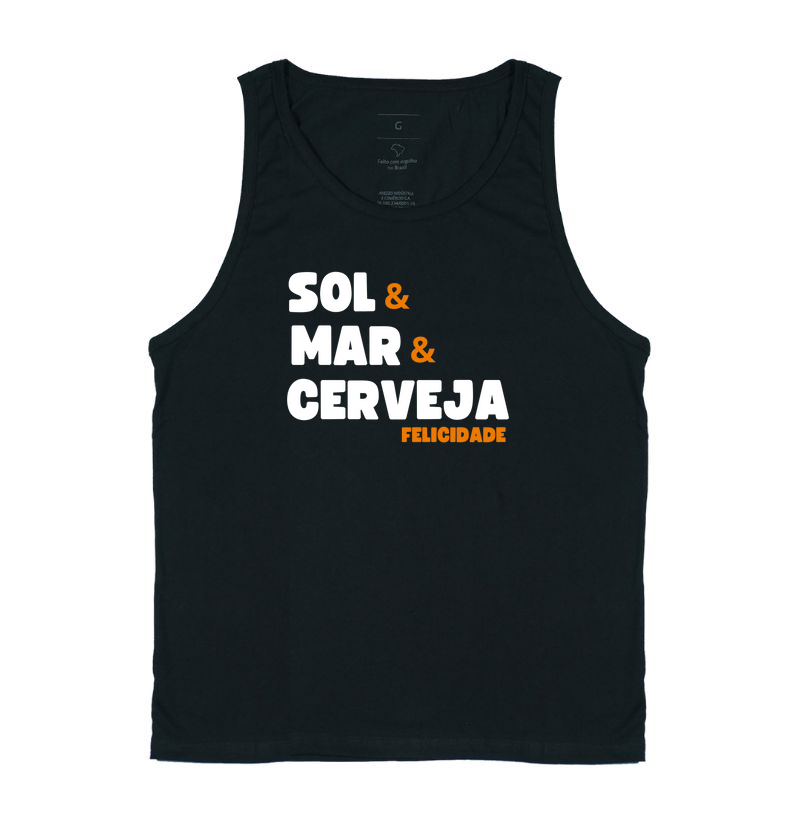 Sol, mar e cerveja. Felicidade