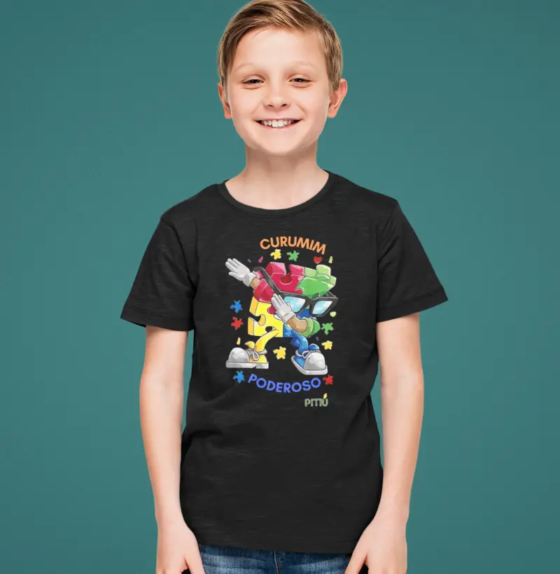 CAMISETA INFANTIL CURUMIM PODEROSO - PITIÚ