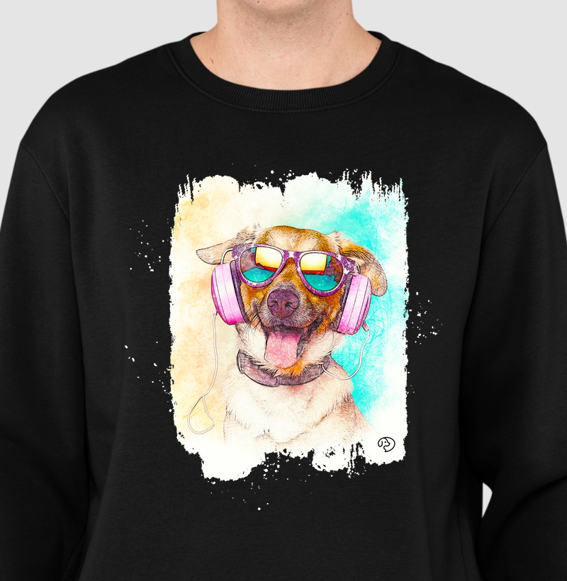 Music Dog Blue