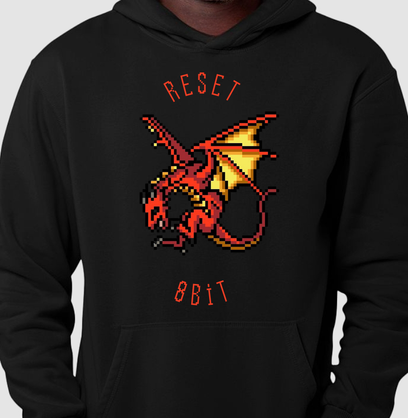 Moletom Dragão Vermelho Reset8Bit