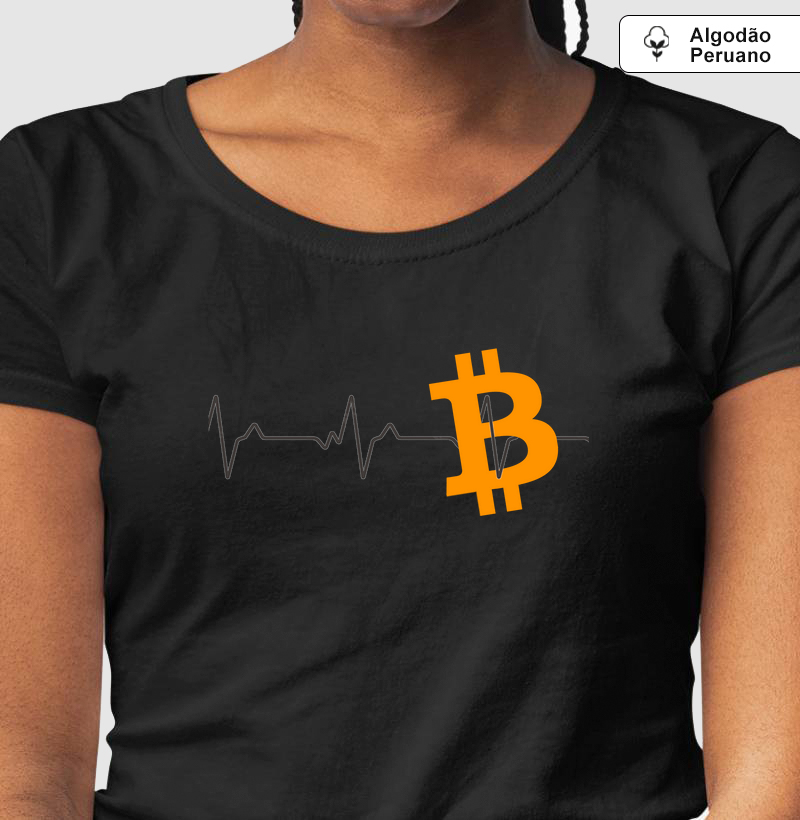 Bitcoin ECG - Camiseta Algodão Peruano 