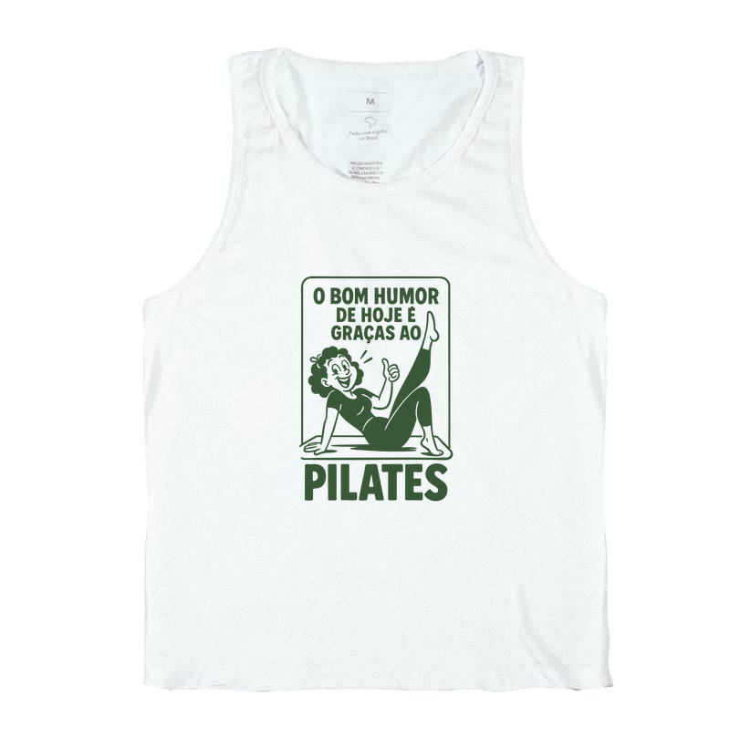 O bom humor de hoje é graças ao pilates.