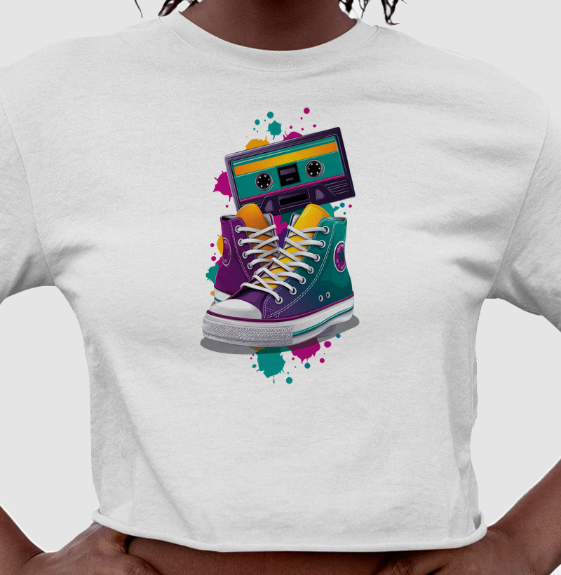 Cropped K7 & Tênis — Soundtrack 80/90 | Posto80